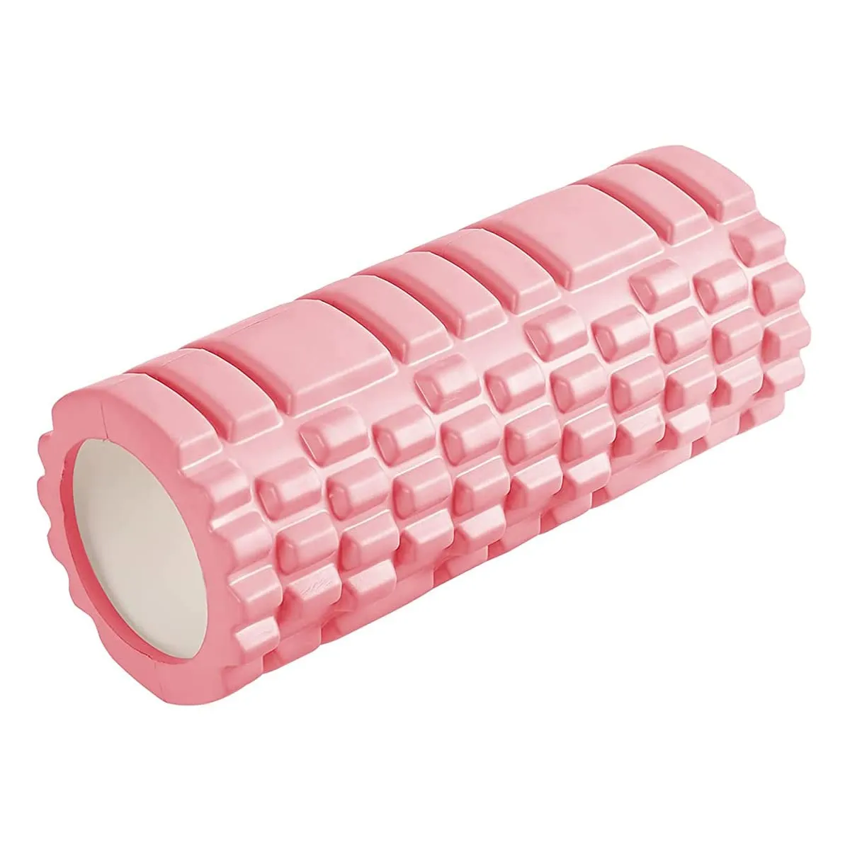 13" Pink Foam Roller - for Self Massage Exercise, Back Pain, Legs, Yoga, Relieve Muscles, Physical Therapy, Body Stretching, Deep Tissue - Medium Density