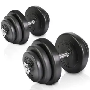 1" Adjustable Dumbbell Set With Chrome Handle 10kg - 50kg