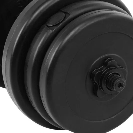 220 lbs Adjustable Cap Weight Dumbbell Set