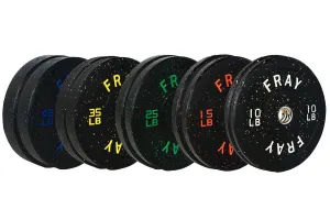 260lb Fray Crumb Rubber Bumper Plate Set