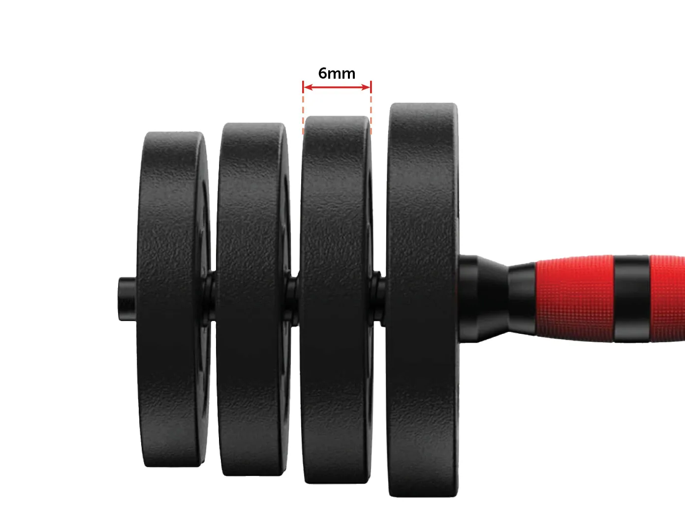 40kg Adjustable Rubber-Coated Dumbbell Barbell Set, Ergonomic