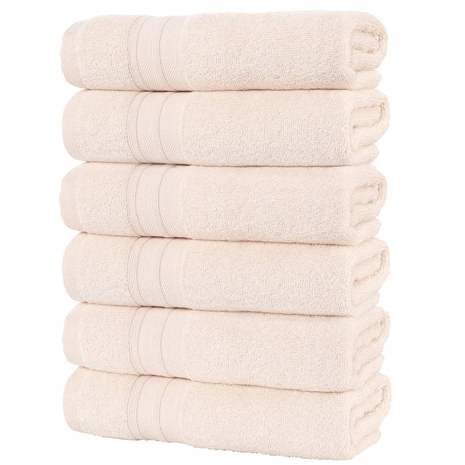 6 PCS Pure Cotton Face Towel Super Absorbent Large Soft 30" x 14"