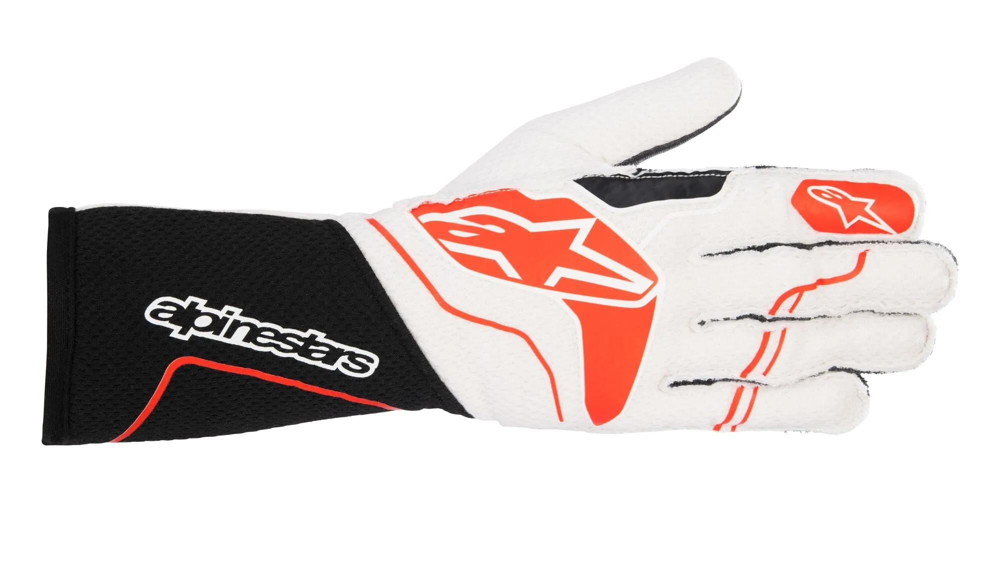 ALPINESTARS 3550123_123_XXL TECH 1-ZX v3 Racing gloves, FIA 8856-2018, black/white/red, Size 2XL