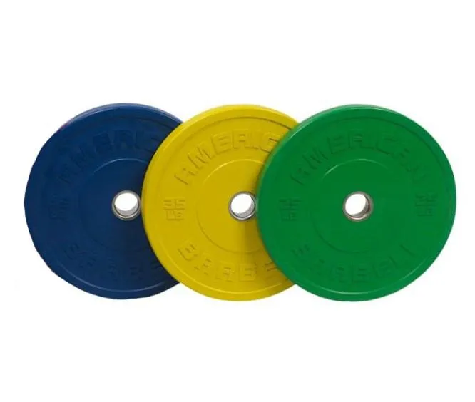 American Barbell Sport Rubber COLOR Bumper Plates (lbs)