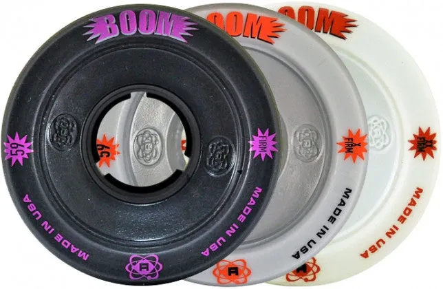 Atom Boom Alloy Core 59MM Quad Derby Wheels Grey 4PK Firm