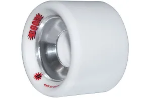 Atom Boom Alloy Core 59MM Quad Derby Wheels White 4PK Firm