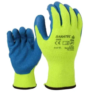 Baratec Thermal Hi Vis Yellow Latex Work Gloves