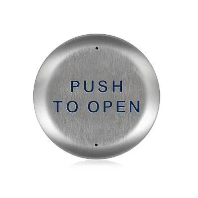 BEA 10PBR45 Round 4.5 Inch Push to Open text  only Push Plate