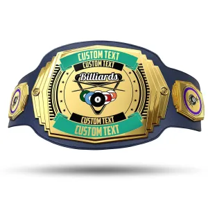 Billiards 6lb Customizable Championship Belt