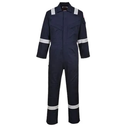 BizFlame Flame Retardant Lightweight Anti Static Hi Viz Coverall 280g FRAS - FR28