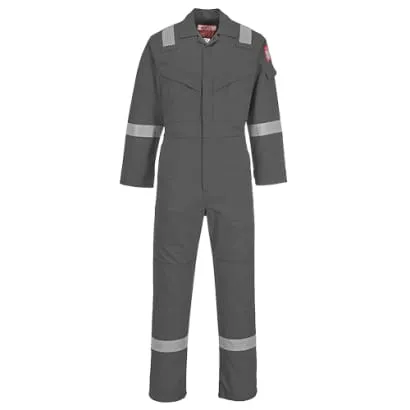 BizFlame Flame Retardant Lightweight Anti Static Hi Viz Coverall 280g FRAS - FR28