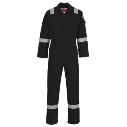 BizFlame Flame Retardant Lightweight Anti Static Hi Viz Coverall 280g FRAS - FR28