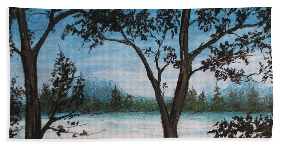 Blue Bloo Night - Beach Towel