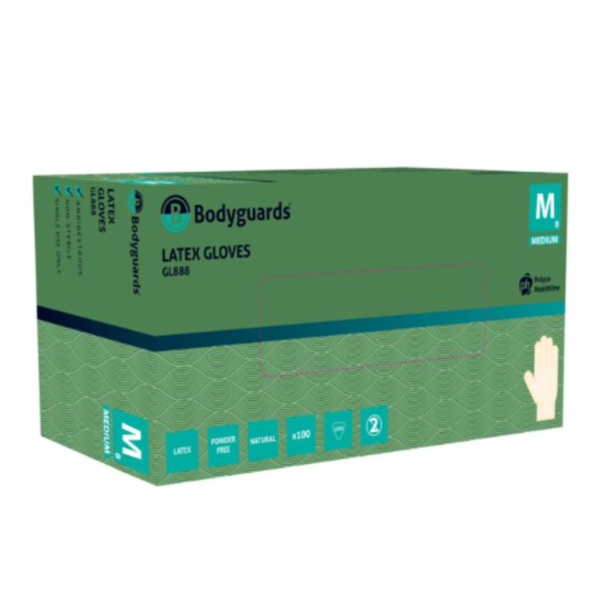 Bodyguards Powder Free Latex Disposable Gloves GL888