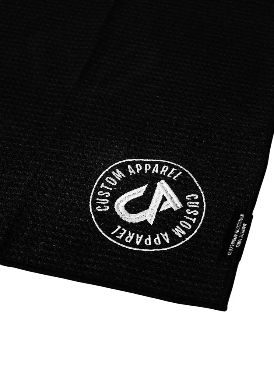 CA Magnetic Waffle Golf Towels | Black