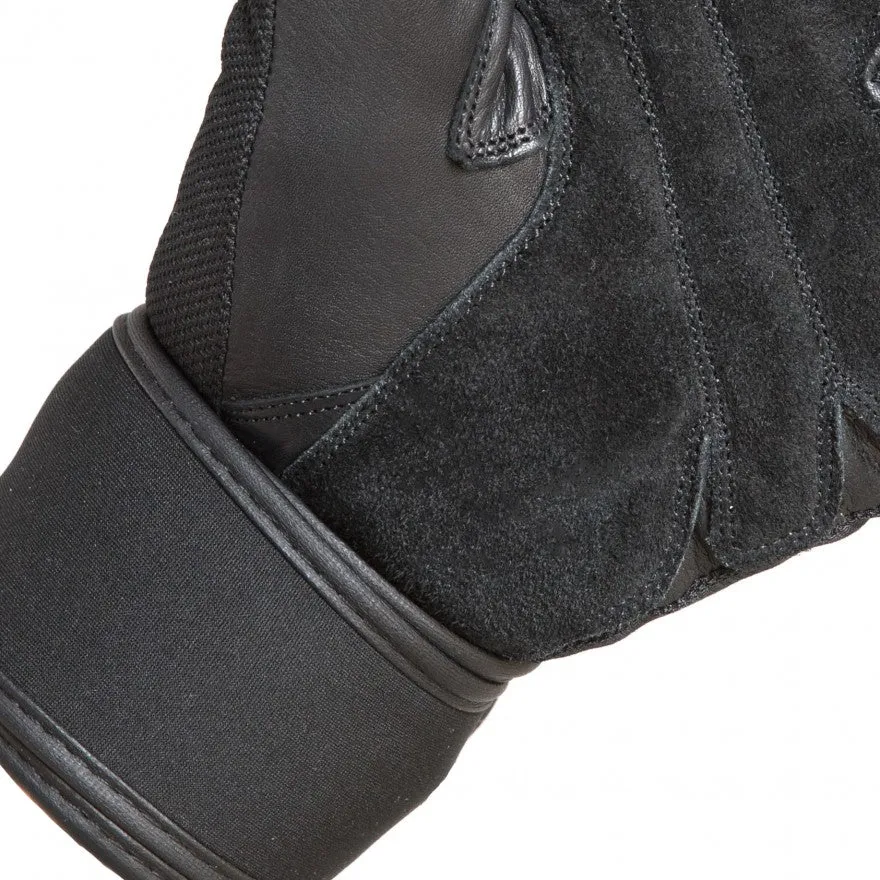 Contraband Black Label 5730 Stretch Fit Wrist Wrap Gloves w/ Split Leather Palm