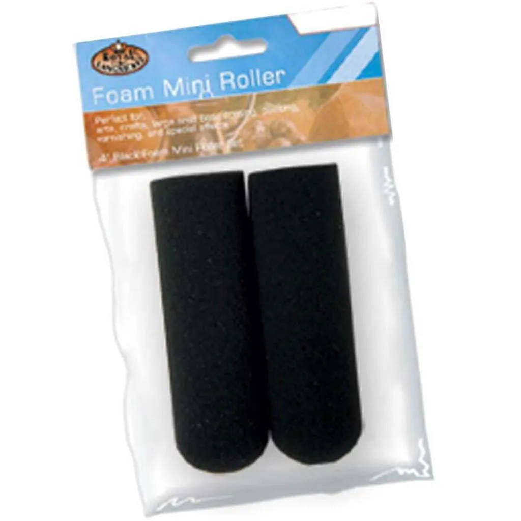 Crafters Choice Black Foam Mini Roller Set 4in