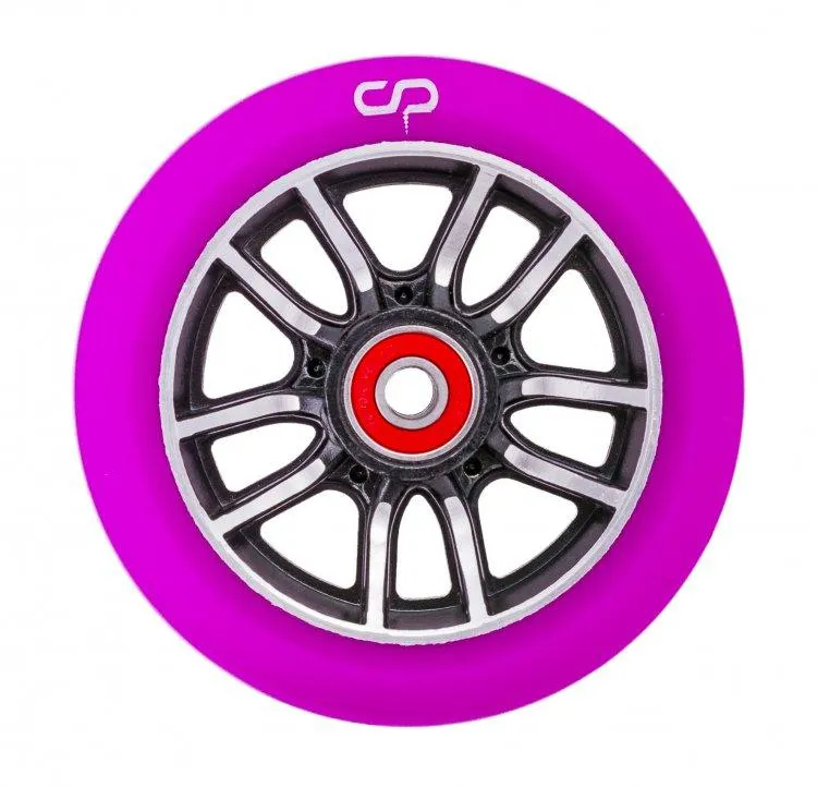 CRISP F1 Forged Scooter Wheel Black Silver / Purple PU 110mm