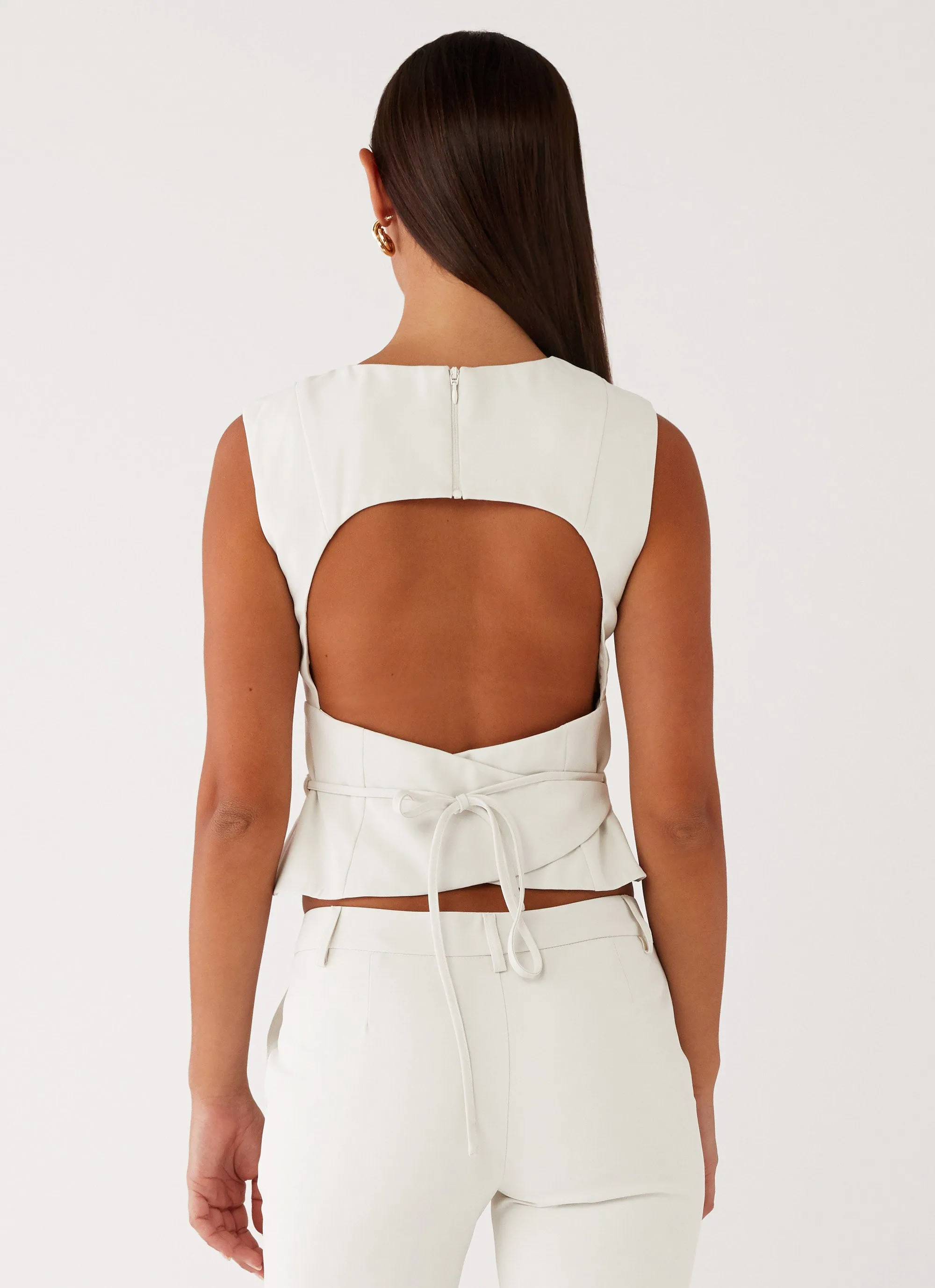 Cyra Wrap Top - Ivory