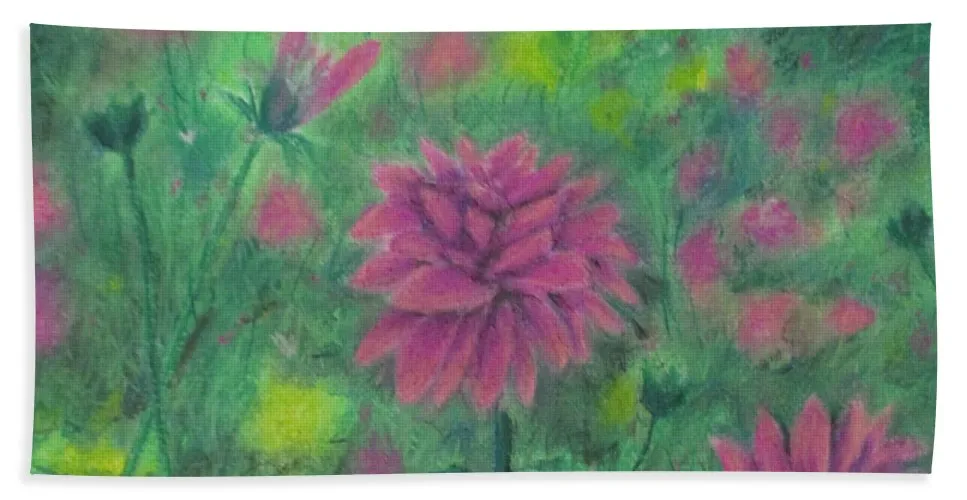 Dreaming of Dahlias ~ Bath Towel