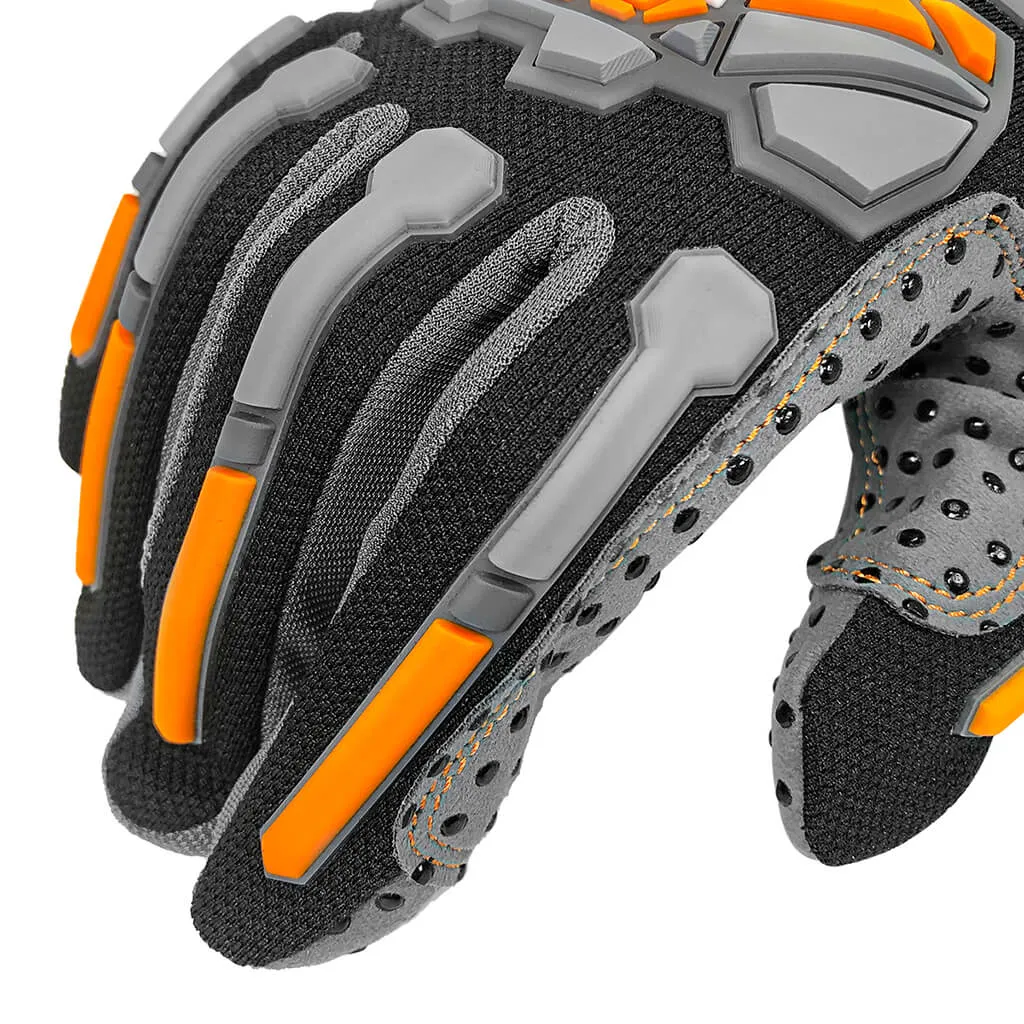 DuraDrive Black/Grey ATOM PVC Dot Grip Impact-Resistant Touch-Screen Work Gloves