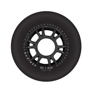 Endless Wheels Inline Skate Wheels 84mm/85a Black 4-Pack