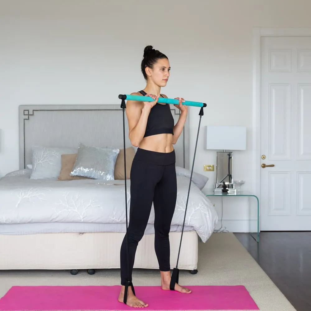 Fast N Firm Pilates Power Bar   Resistance Bands For Full Body Workout At Home