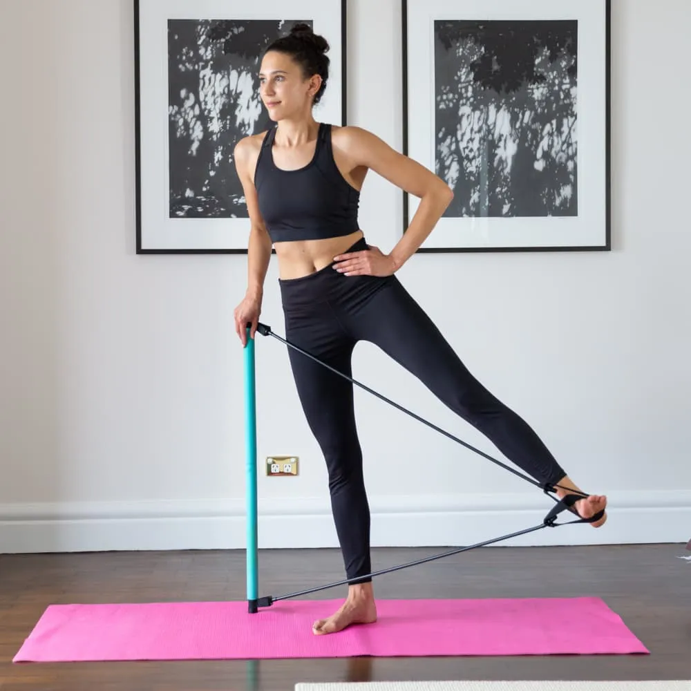 Fast N Firm Pilates Power Bar   Resistance Bands For Full Body Workout At Home