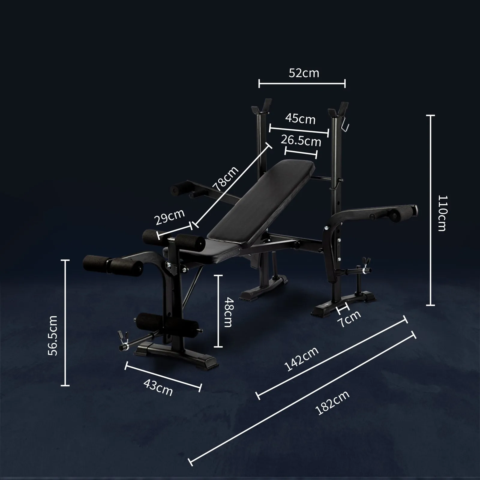 Finex Weight Bench 8-in-1 Press Multi-Station