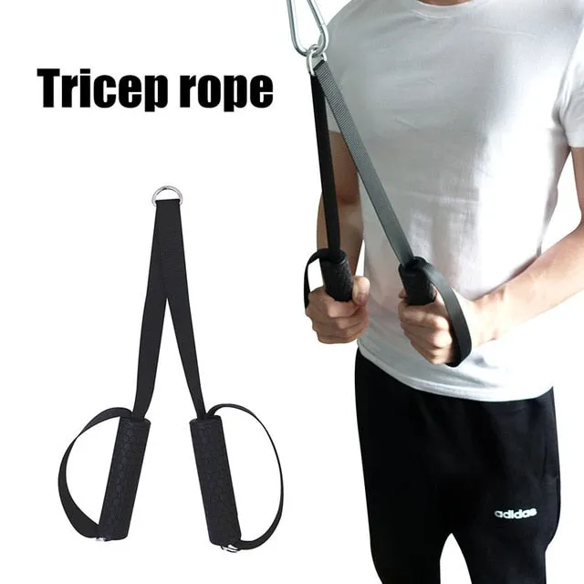 Gym Resistance Bands Handles Anti-slip TPR Grip Strong Nylon Webbing