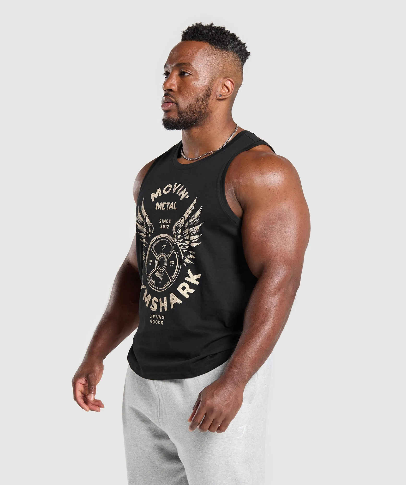 Gymshark Movin' Metal Graphic Tank - Black