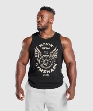 Gymshark Movin' Metal Graphic Tank - Black