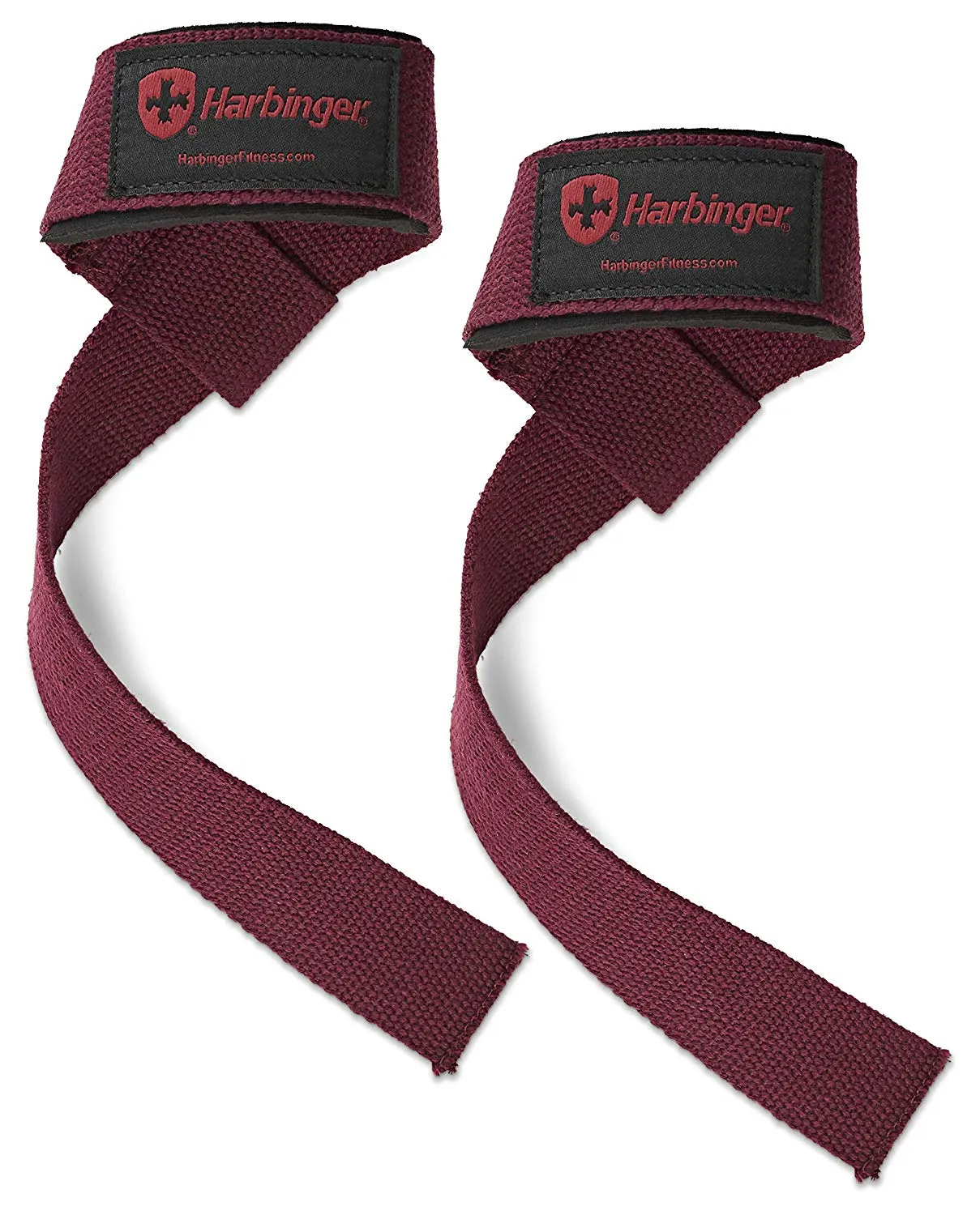 Harbinger Padded Cotton Lifting Straps with NeoTek Cushioned Wrist | Pair