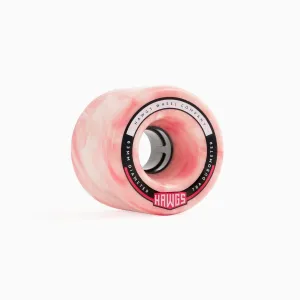 Hawgs Fatty Wheels 63mm 78a - Pink/White Swirl (Set of 4)