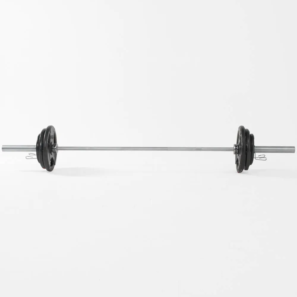 Hit Fitness 80kg Athletic Weight Set | Cast Iron Discs and Barbell