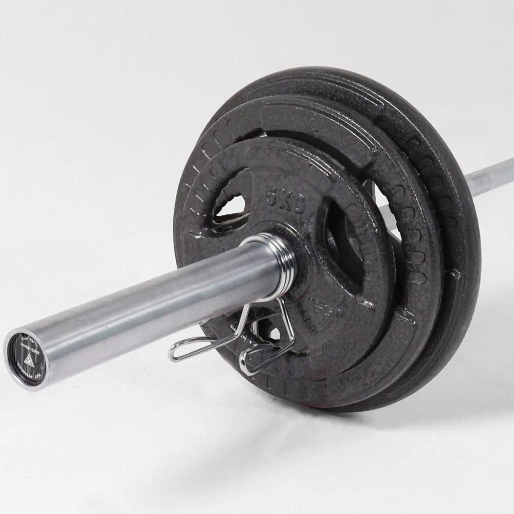 Hit Fitness 80kg Athletic Weight Set | Cast Iron Discs and Barbell