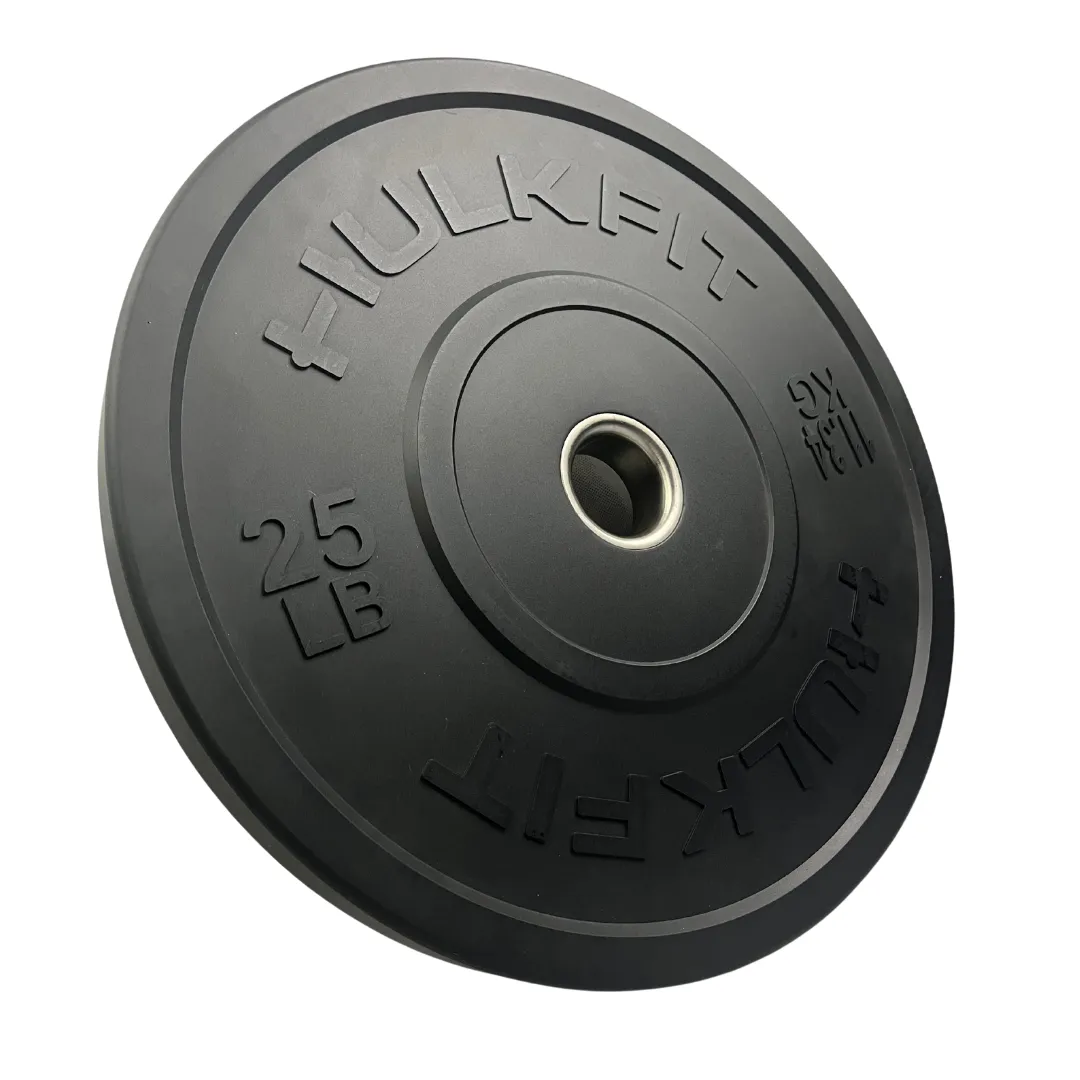 Hulkfit 2” Olympic Shock Absorbing Bumper Weight Plates - Black