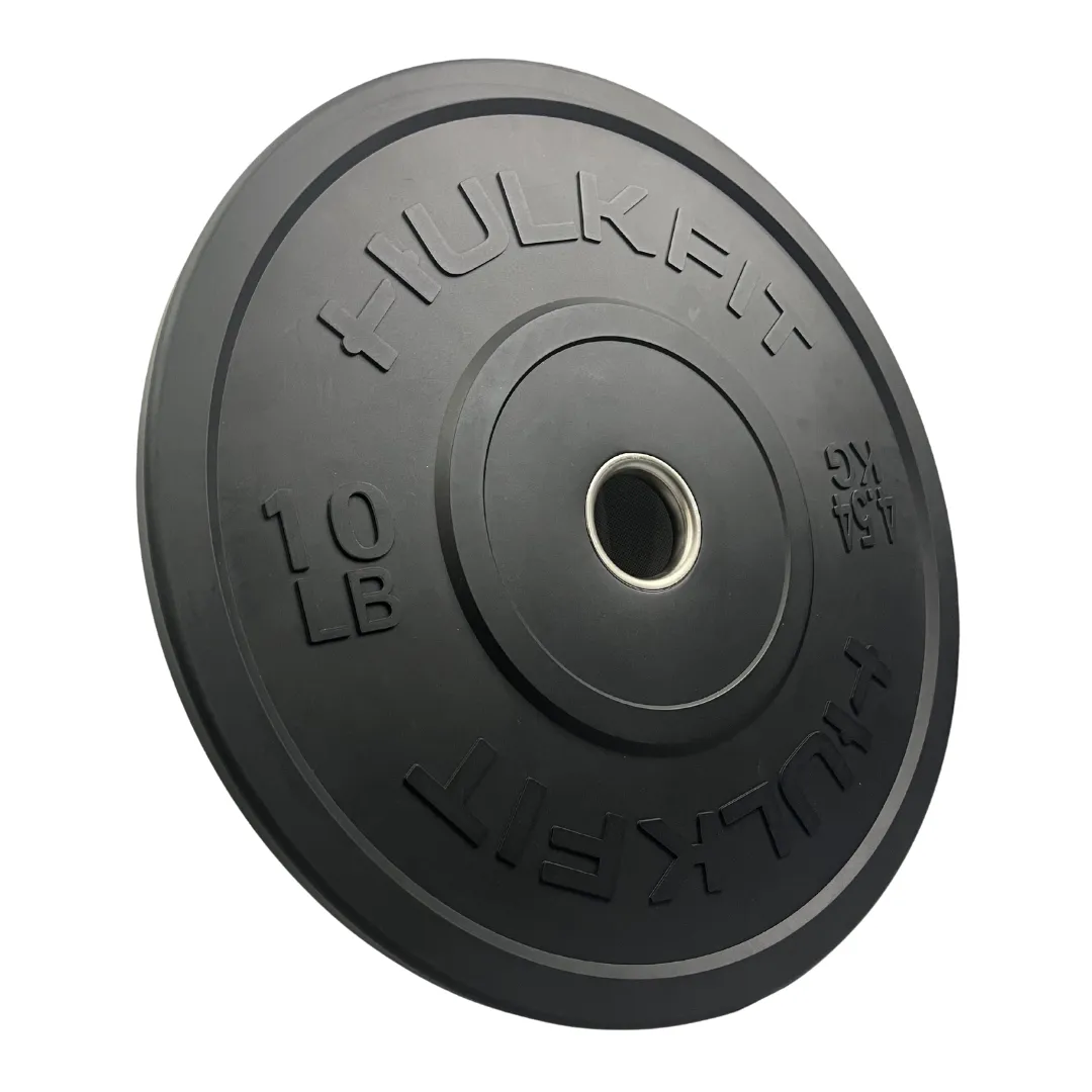 Hulkfit 2” Olympic Shock Absorbing Bumper Weight Plates - Black