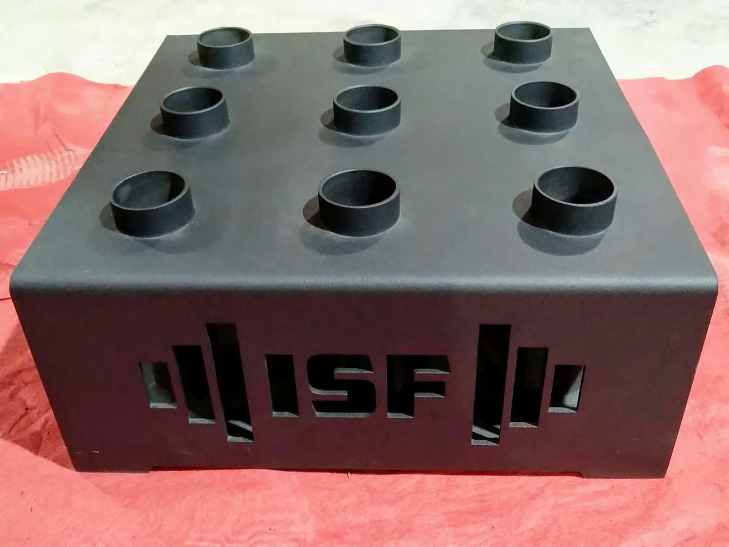 ISF Vertical Barbell Holder - 9 Bar Floor Storage