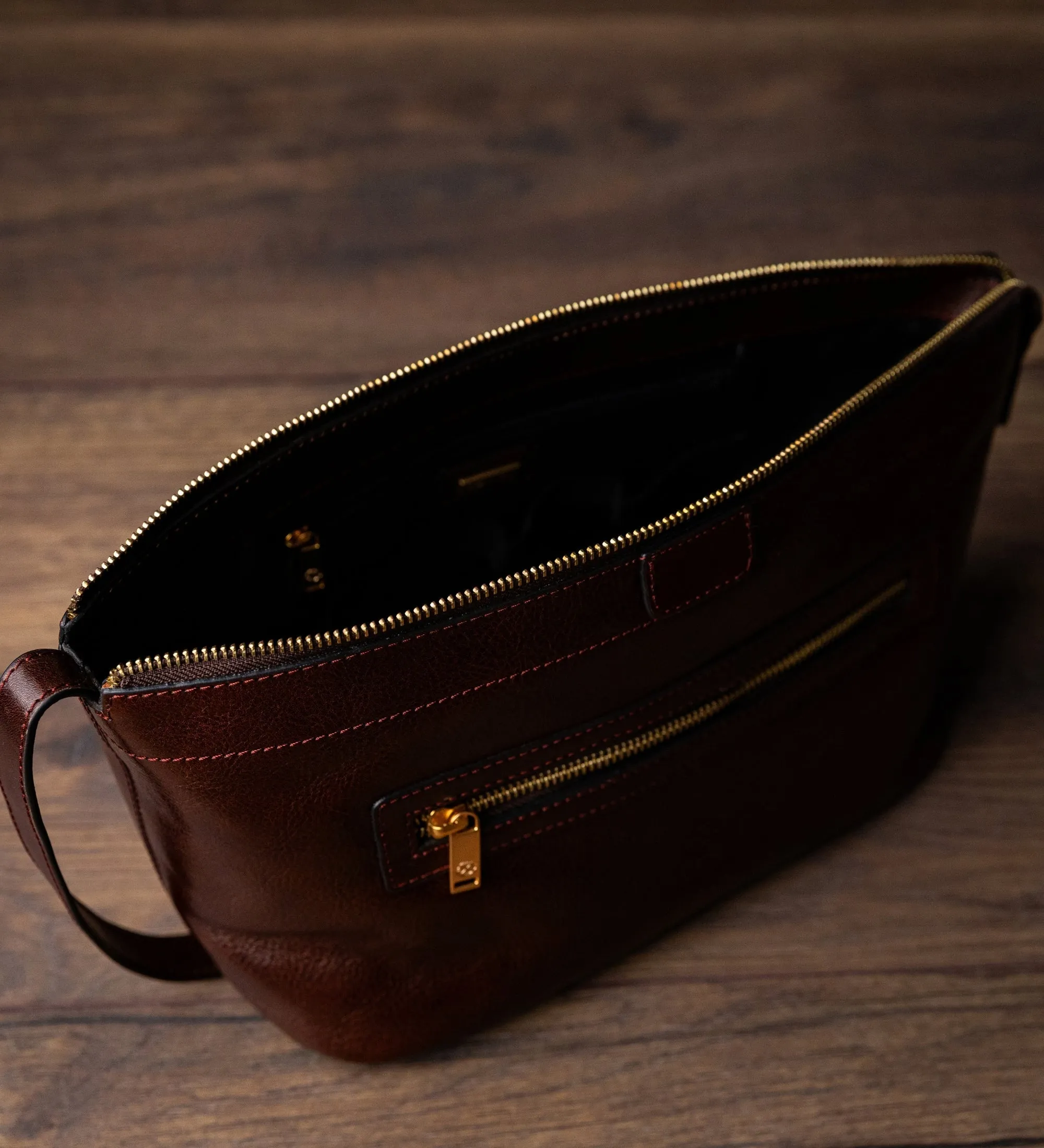 Leather Cosmetic Bag Dopp Kit - Ragtime