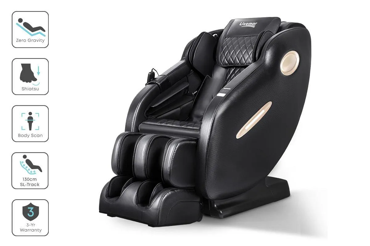 Livemor Ozeni Electric Massage Chair: SL Track Full Body Shiatsu Massager