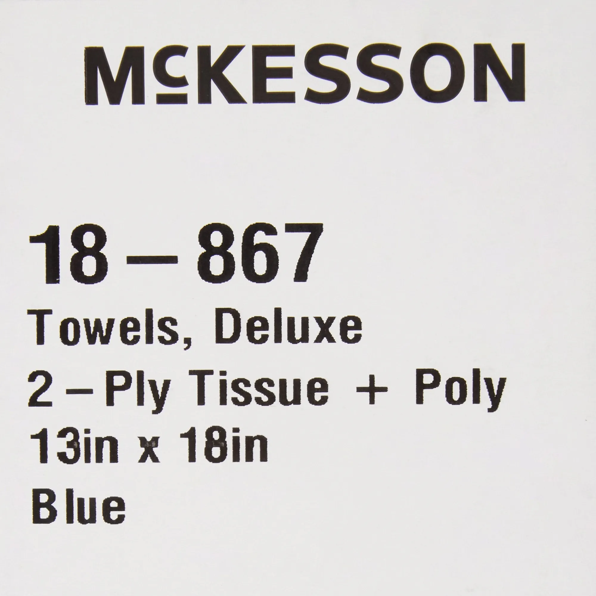 McKesson Procedure Towels, Deluxe 2-Ply, Blue, 13 x 18 Inch