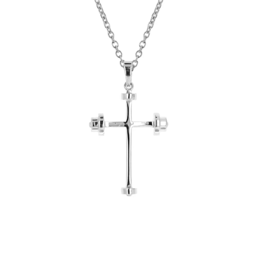 Mini Athlete's Cross Necklace | Sterling