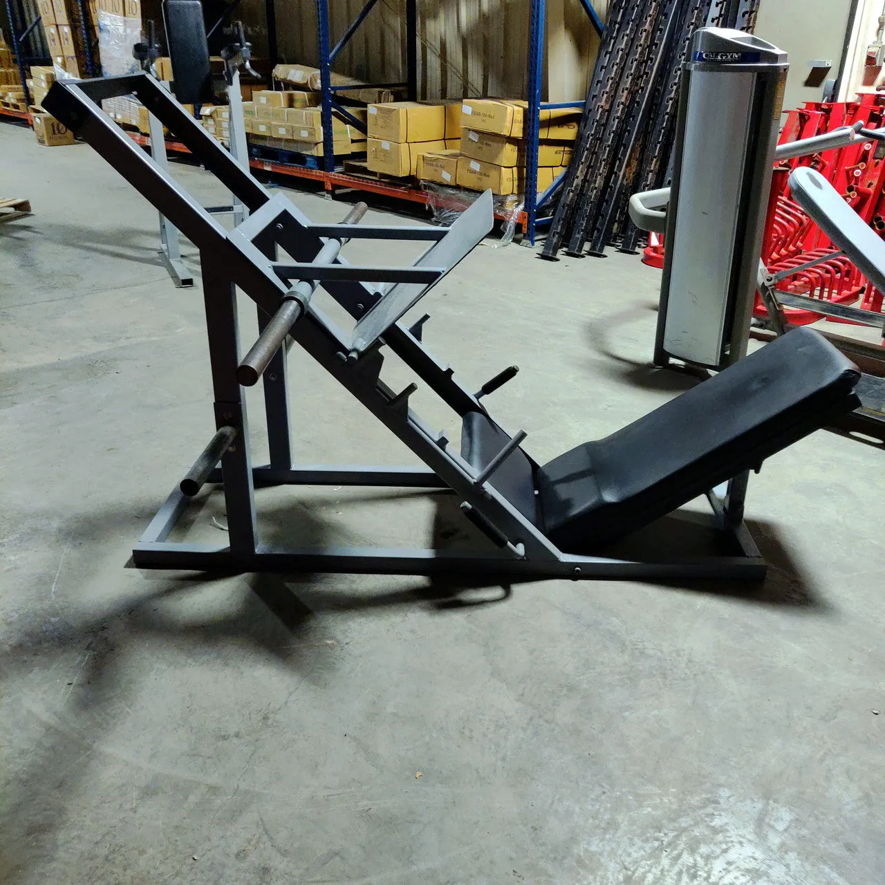 Plate Loaded Leg Press with Weight Storage