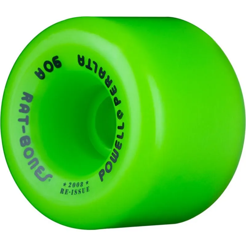 Powell Peralta 60mm 90a Rat Bones Green Skateboard Wheels 4pk