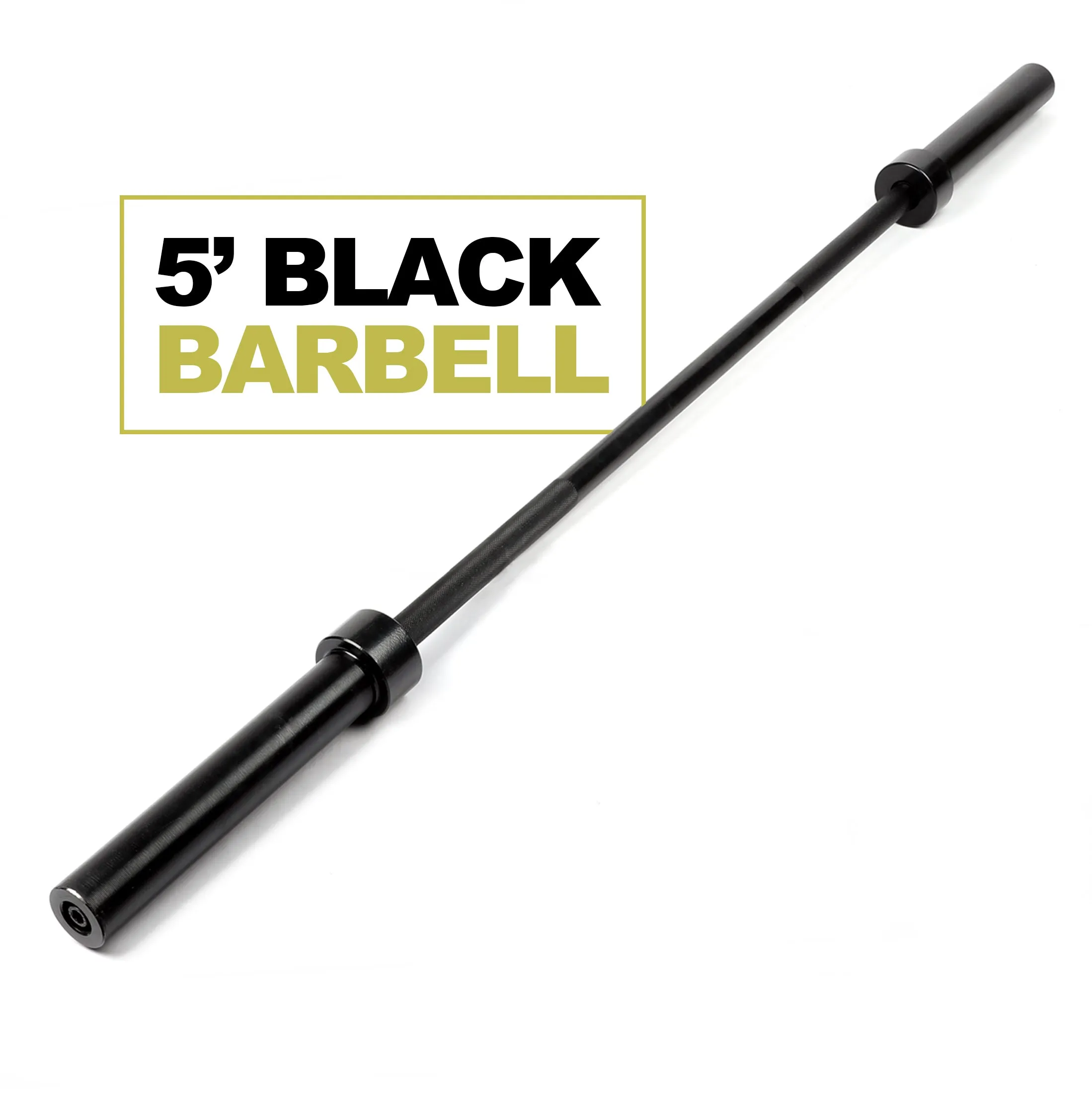 PRCTZ 5ft Olympic Barbell with with 2 In. Sleeve Diameter, 25 Pound Weighted Barbell with 600-Pound Capacity