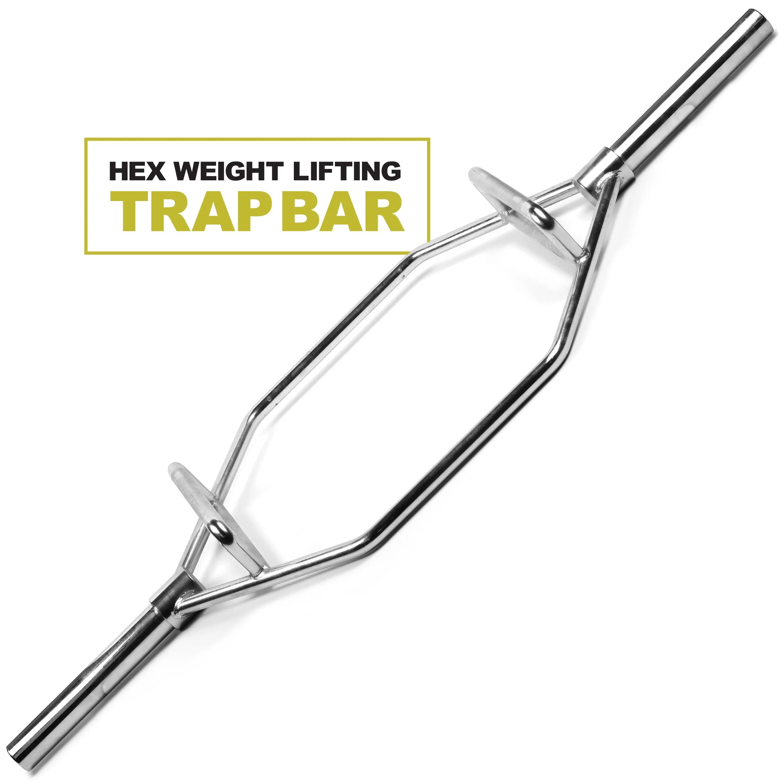 PRCTZ Olympic 50-Pound Hex Weight Trap Bar with 2 In. Sleeve