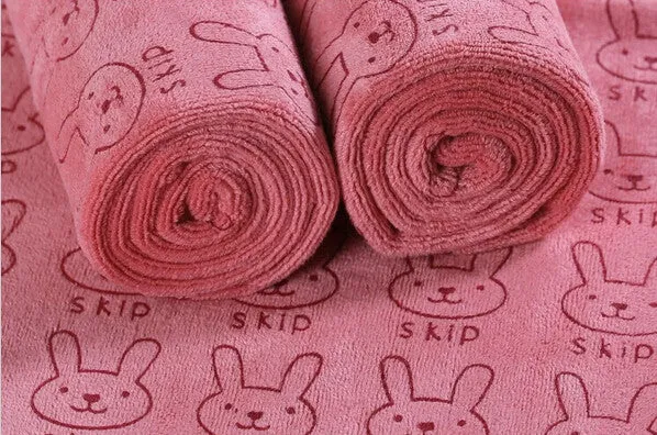 Rabbit Microfiber Baby Kids Beach Bath Towel For Bathing Swimming Absorbent Drying