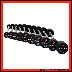 Rally Fitness® Fixed Barbell Set with Straight Bar