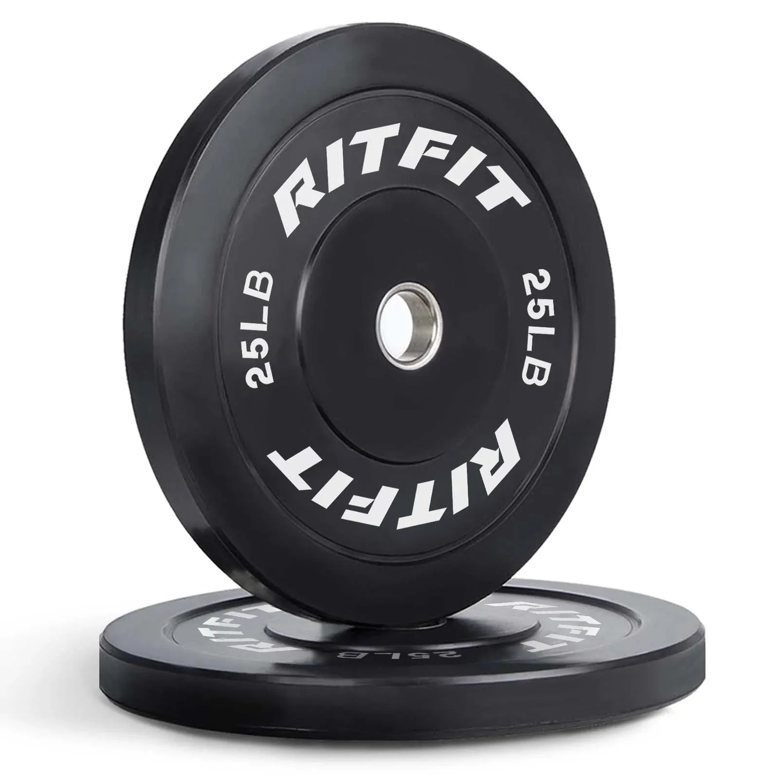 RitFit Bumper Plates Olympic Rubber Weight Plates, 2-inch